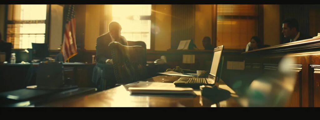 a focused shot of a modern office setting featuring a diverse group of professionals intently discussing legal documents and a laptop, symbolizing the inquiry and process of marijuana expungement qualifications in arizona.