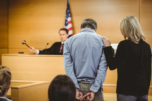 convicted criminal in court room