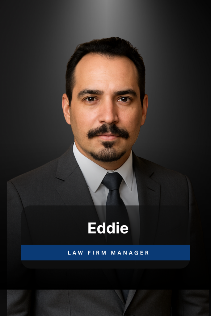 A headshot of Eddie, the Law Firm Manager at Future First Criminal Law