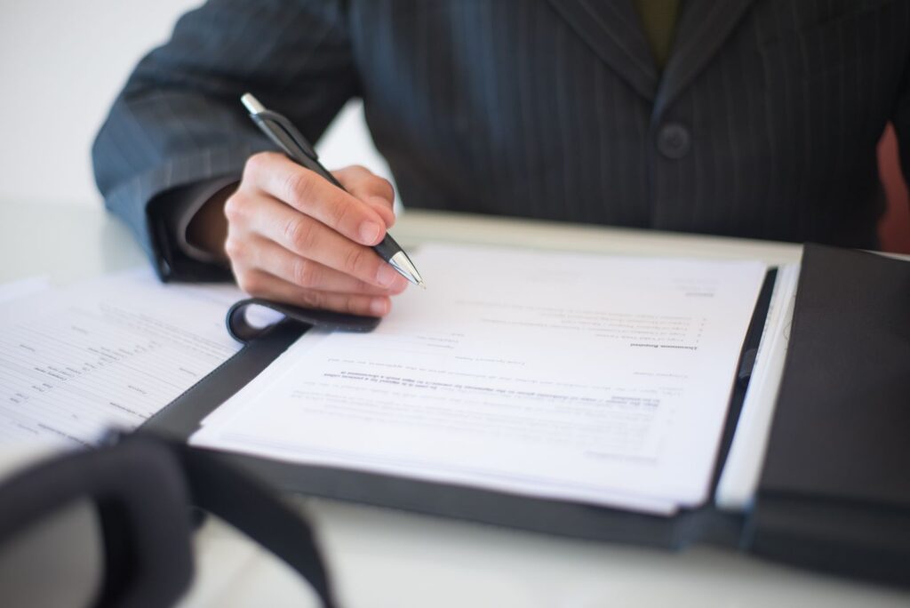 Hand Signing Contract