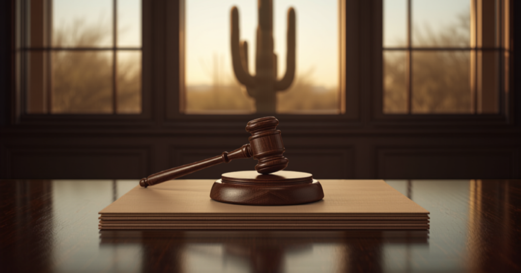 Undesignated class 6 felony Arizona designation order on a judge's desk